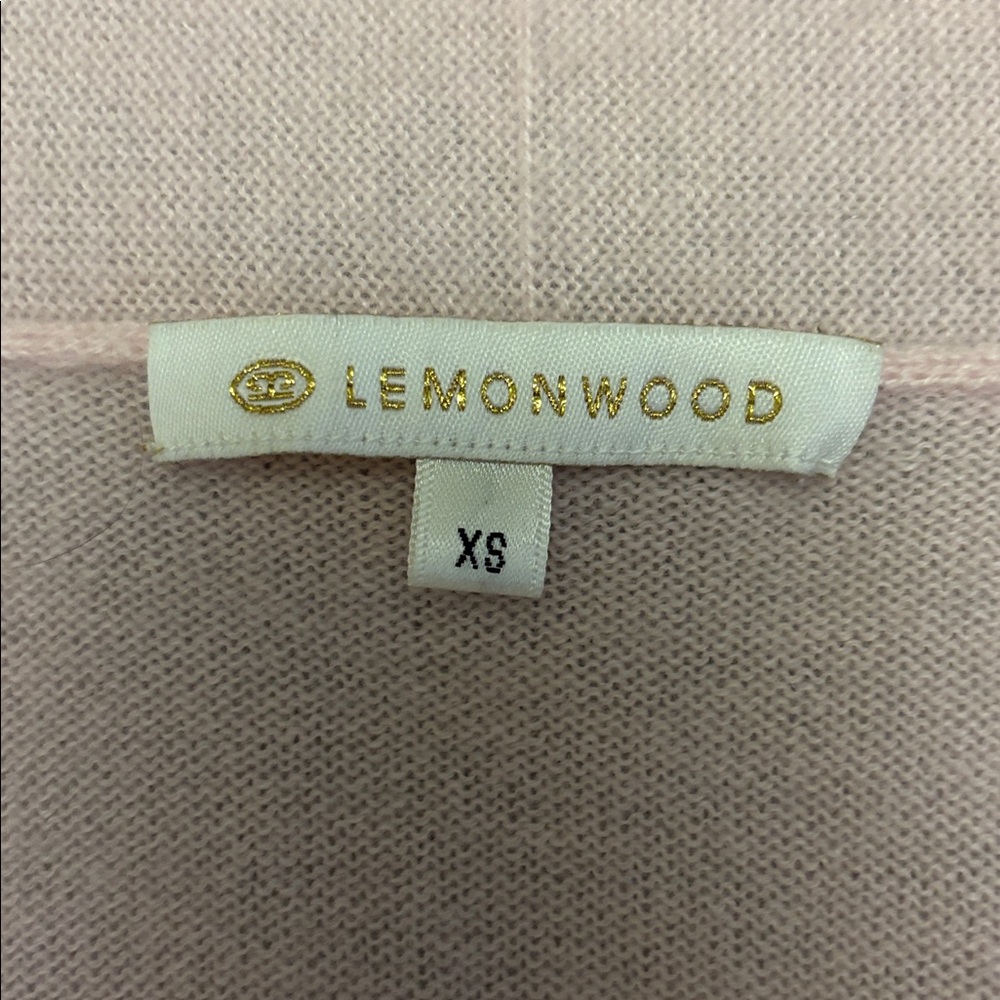 LEMONWOOD 100% Cashmere Rolled Collar Cardigan, Powder Pink. - Picture 6 of 10